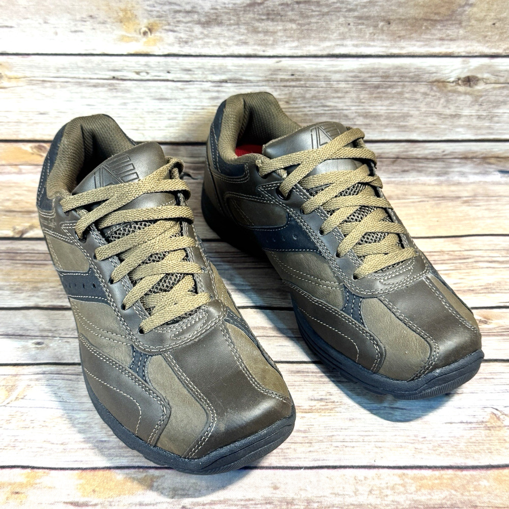 Mens American Eagle Brown Faux Leather Lace Up y2k 90s Sneakers Size 7